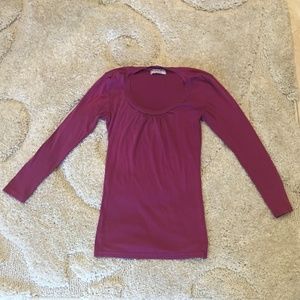 Michael Stars Berry Scoop Neck Tee One Size